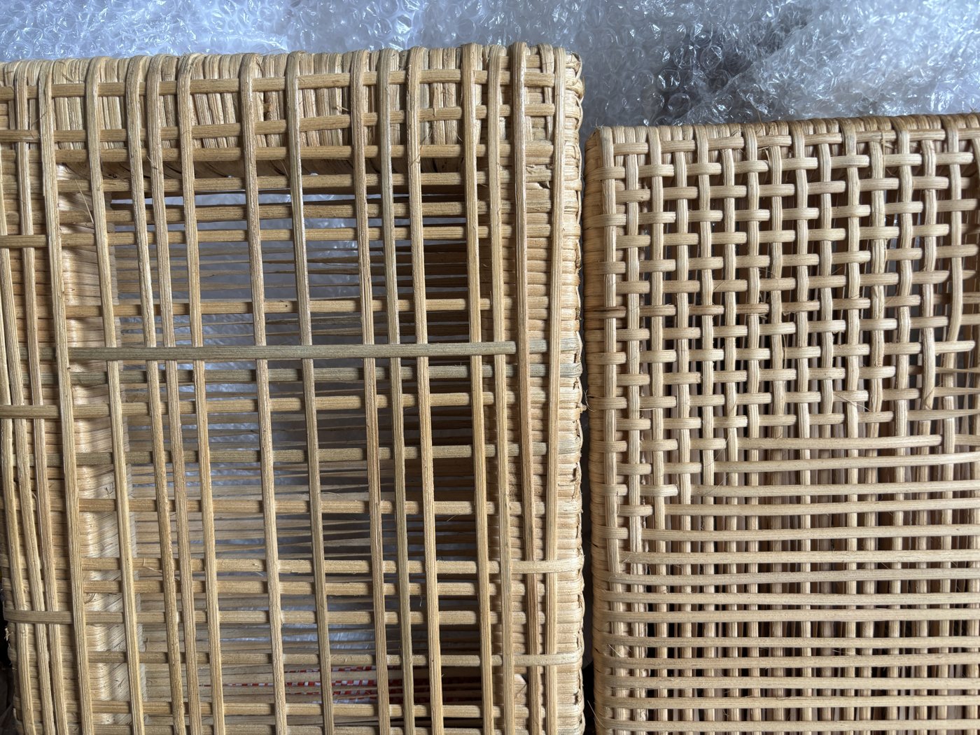 Woven panels before assembly