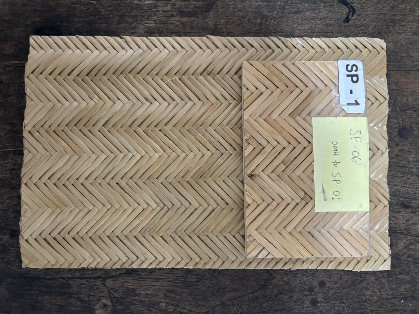 Weave samples prepared for approval
